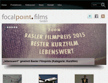 Tablet Screenshot of focalpoint-films.com
